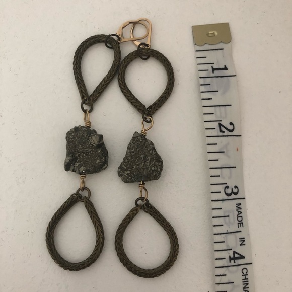 Luv AJ 'The Fool's Gold' Loop Earrings - Picture 3 of 3